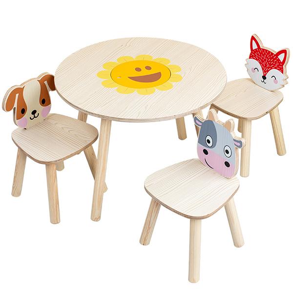 Animal table and 3 chairs