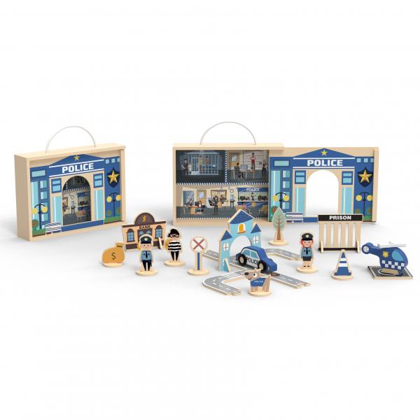 Wooden Police Play Set